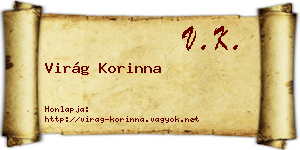 Virág Korinna névjegykártya