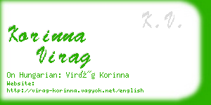 korinna virag business card